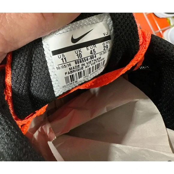 Nike Mens Zoom Rival S8 Lace Up Track/Spike Shoes 806555 804 Orange Size 11 - Picture 10 of 10